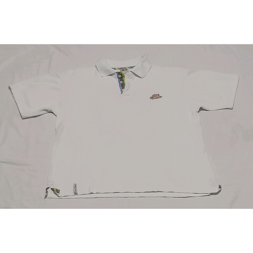 Vintage Brooklyn Xpress Men's Polo Shirt White Cotton XL Embroidered Logo